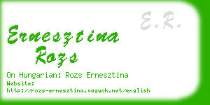 ernesztina rozs business card